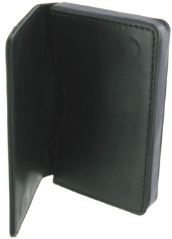 BCD13 - Black and Purple Leather Business Card Holder (TD)