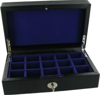 CB02 - Black and Purple PU cufflink box 