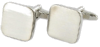 CL109 Cufflinks Square Brushed Chrome 