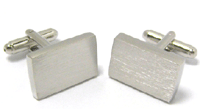 CL21 Cuff Links Brushed Rectangle  