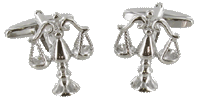 CL47 Cuff Links Justice Scales 