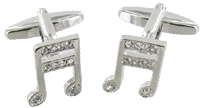 CL74 Cuff Links Music Notes 