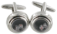 CL77 Cuff Links Rolling Dice