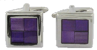 CL95 Cufflinks Purple Mosaic