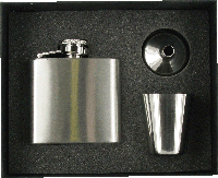 FL33 - 2oz Stainless Steel Flask in Gift Box
