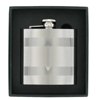 FL45 - 6oz Flask with Satin Stripes