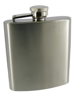 FL48 - 6oz High Polish basic flask in white stock box