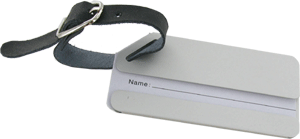 LT01 Aluminium Luggage Tag With Leather Strap 