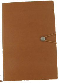 NB11 Lined B5 Notebook With Elastic Fastener & Stud Brown