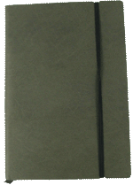 NB07 Lined A5 Kahki Notebook With Elastic Fastener 