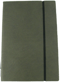 NB08 Lined B5 Kahki Notebook With Elastic Fastener  