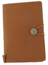 NB09 Lined A6 Notebook With Elastic Fastener & Stud Brown