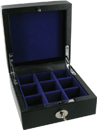 CB04 - Black and Purple PU cufflink box