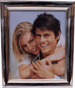 FRA03 Photo Frame Silver Plated Steel 20 x 25cm 