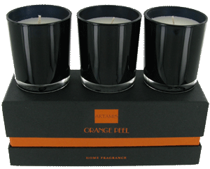 CAN03OP Fragranced Candles Set of 3 Orange Peel 