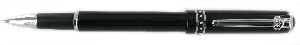 PEN28 Lucerne Black Ballpoint Pen Swarovski Crystal 