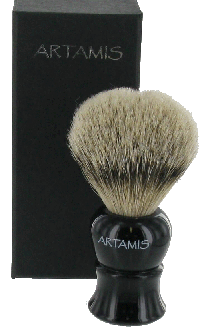SHV101 - Silvertip Badger Shaving Brush With Black Coloured Handle
