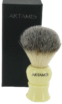 SHV108 - Synthetic Badger Shaving Brush With Ivory Coloured Handle