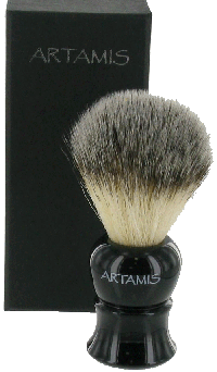 SHV109 - Synthetic Badger Shaving Brush With Black Coloured Handle