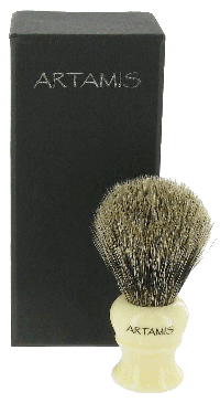 SHV51- Pure Badger Shaving Brush With Ivory Coloured Handle