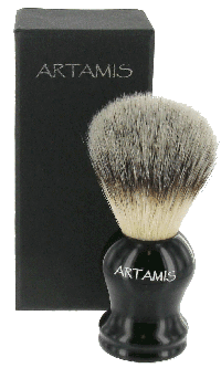 SHV62 - Synthetic Badger Shaving Brush With Black Coloured Handle