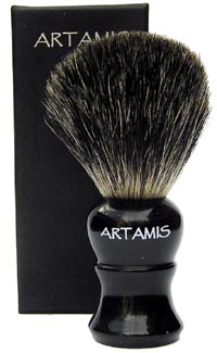 SHV20 - Mixed Badger Shaving Brush With Black Coloured Handle
