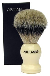 SHV23 - Pure Badger Shaving Brush With Ivory Coloured Handle