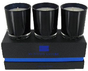 CAN03SS Fragranced Candles Set of 3 Snowberry Saphire