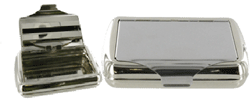 TTP04 - Tobacco Tin With Paper Holder Plain Chrome
